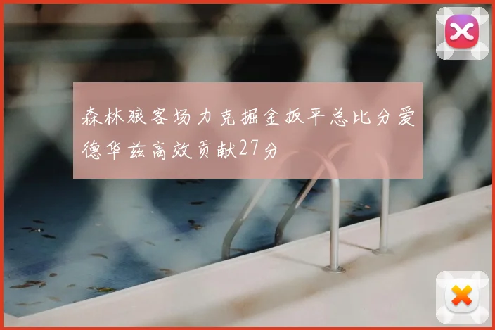 森林狼客场力克掘金扳平总比分爱德华兹高效贡献27分