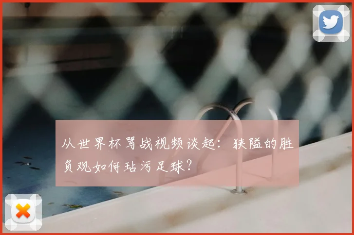 从世界杯骂战视频谈起:狭隘的胜负观如何玷污足球?