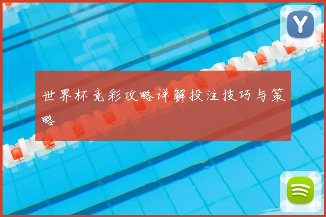 世界杯竞彩攻略详解投注技巧与策略